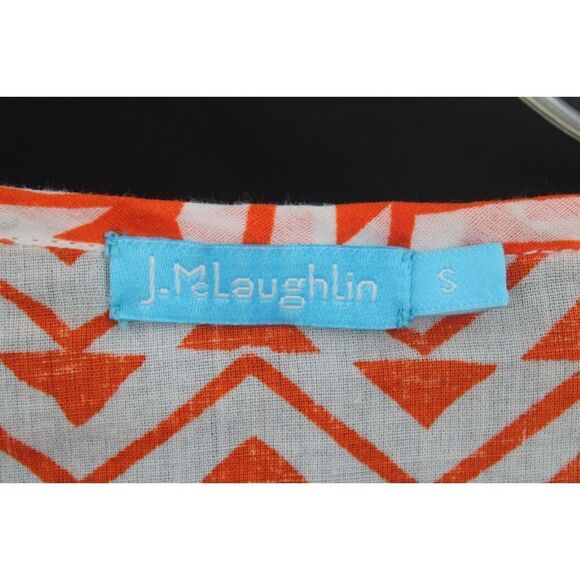 J. McLAUGHLIN LIGHTWEIGHT TUNIC WITH TASSELS PRINTED SIZE SMALL - Picture 5 of 6